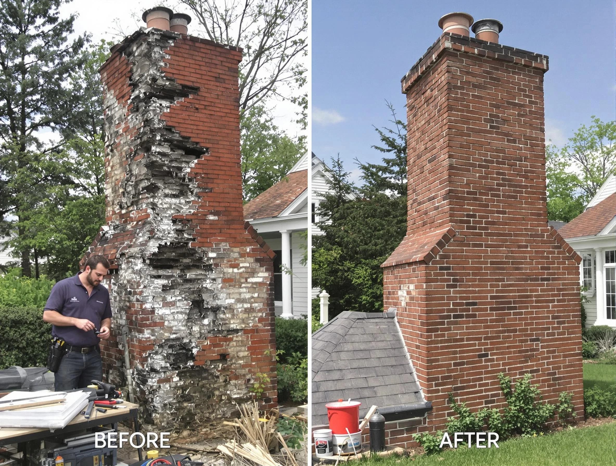 West Pleasant View Chimney Sweep performing a full chimney restoration in West Pleasant View, CO