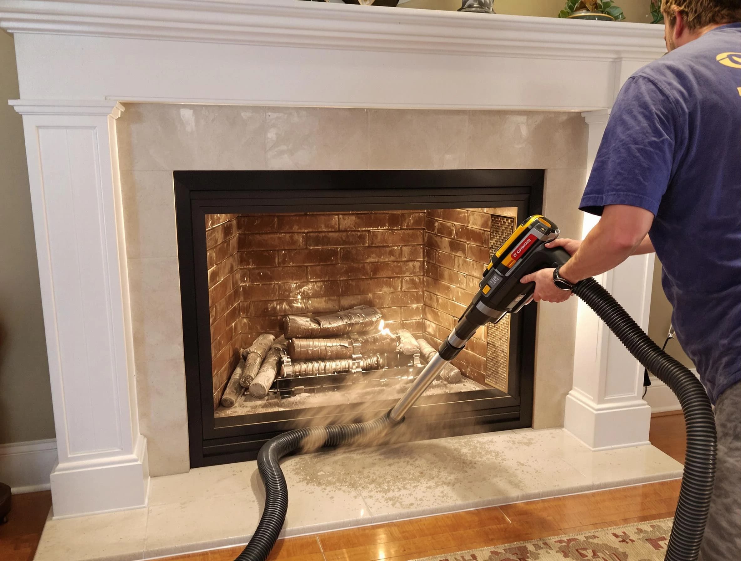 Fireplace cleaning performed by West Pleasant View Chimney Sweep in West Pleasant View, CO