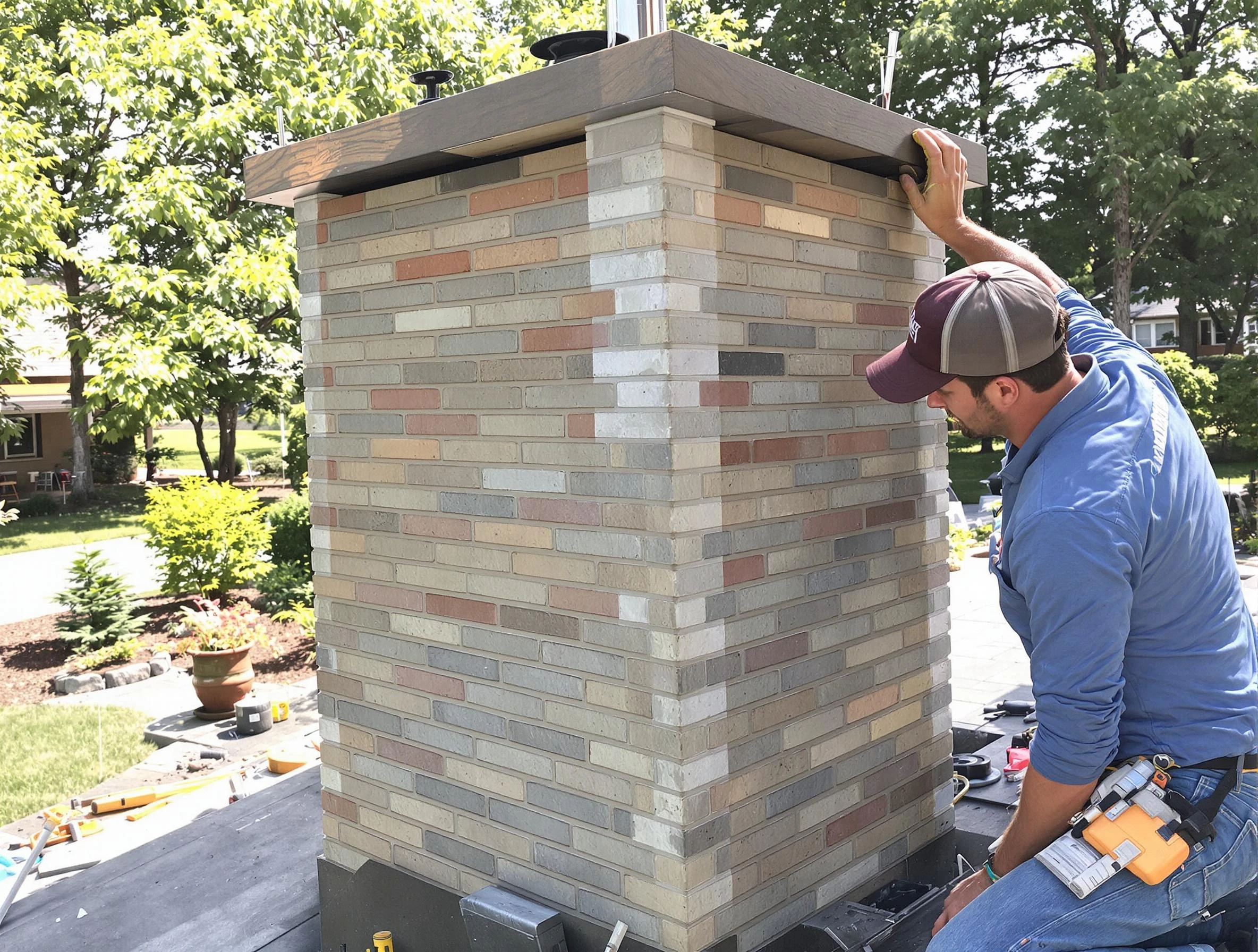 West Pleasant View Chimney Sweep completing a modern chimney remodel in West Pleasant View, CO